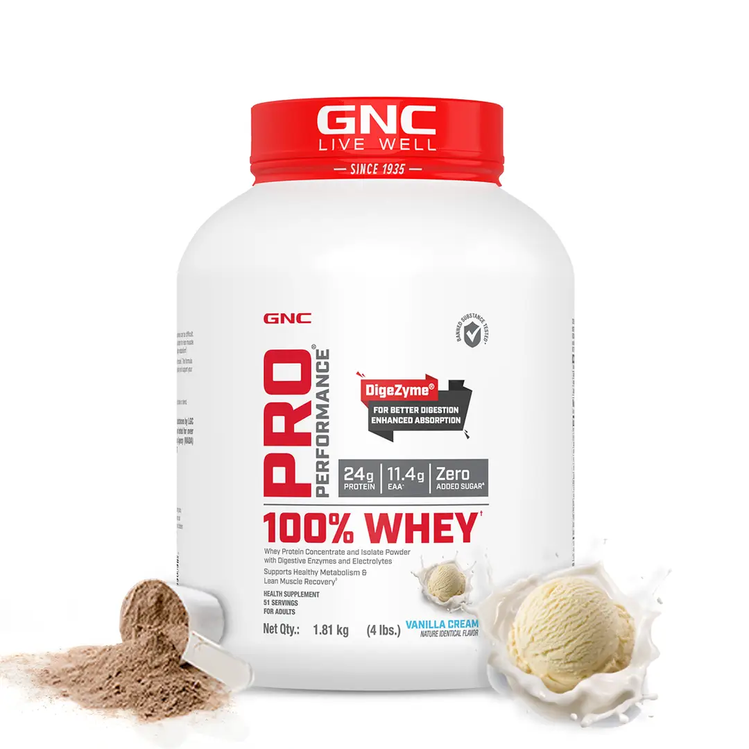 GNC Pro Performance 100% Whey Protein Powder