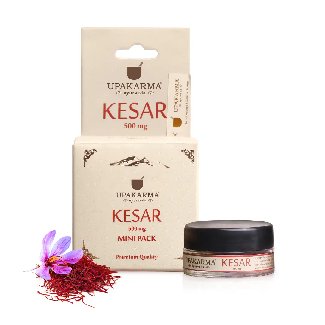 UPAKARMA Ayurveda Pure, Natural and Finest Grade Kashmiri Kesar / Saffron Threads - Mini Pack (0.5 gm)