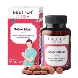 BBETTER VEDA Safed Musli Powder Tablets | Immunity booster, Improves Performance & Stamina for Men icon