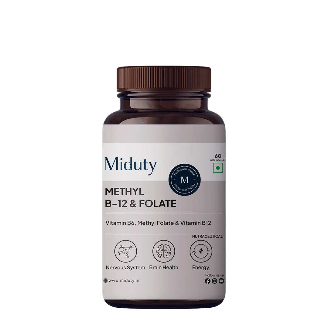 Miduty Vitamin B12 for Nervous System and Brain Health - Pack of 1 (60 Tablets)