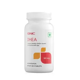 GNC DHEA 50 mg | Promotes Healthy Hormonal Balance | Improves Mood | Maintains Healthy DHEA Level | Supports Reproductive Health | Formulated in USA | 50mg Per Serving | 90 Capsules icon