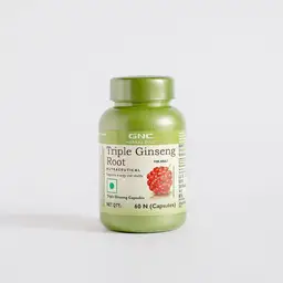 GNC Herbal Plus Triple Ginseng Root with Korean, American & Siberian Ginseng | Enhances Immunity | Boosts Strength & Stamina | Improves Alertness & Concentration icon