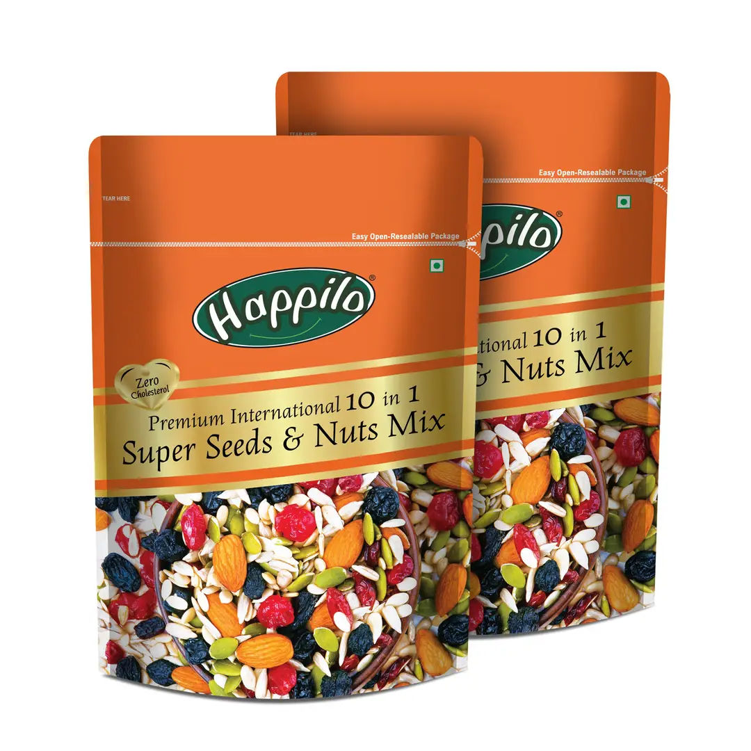 Happilo Premium 10 in 1 Super Seeds & Nuts Mix - 500 gm