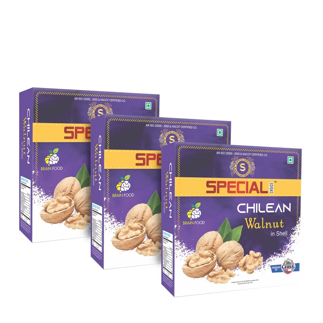 Special Choice Chilean Walnut Inshell for Weight Regulation - Pack of 3 (1500 gm)