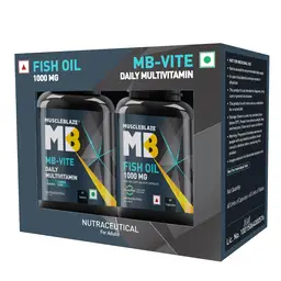 MuscleBlaze MB-Vite Daily Multivitamin (60 Tablets) & Omega 3 Fish Oil 1000 mg (60 Capsules)  icon