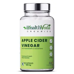 Health Veda Organics - Apple Cider Vinegar 500mg for Weight Management & Digestion (60 Capsules) icon