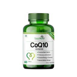 Simply Herbal Natural Coenzyme Q10 Capsules 200 mg for Heart Health and Energy Metabolism- 60 Tablets icon