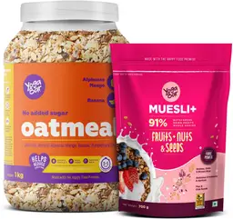 Yogabar - Fruit & Nut Oatmeal 1kg - Fruit & Nut Muesli 700g Combo icon