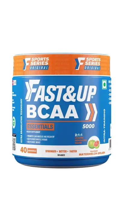 Fast&Up BCAA Essentials Pre/Post & Intra Workout Supplement for Recovery and Performance Boost - Tangy Orange
