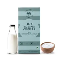Aesthetic Nutrition Pre & Probiotic with Fructooligosaccharides (FOS), Bifidobacterium, and Streptococcus Thermophilus for Gut Health