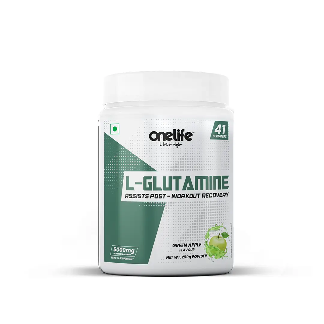 Onelife - L-Glutamine 5000mg Post Workout Recovery Supplement - Pack of 1(250 gm)