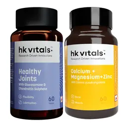 HealthKart HK Vitals Calcium Magnesium & Zinc (60 Calcium Tablets) and Joint Support (60 Tablets)