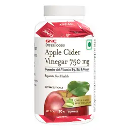 GNC Apple Cider Vinegar Gummies with Inulin, Ginger, Vitamin B9 & B12 for Weight Loss Support, Healthy Gut and Digestion  icon