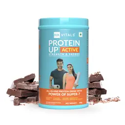 HealthKart -  HK Vitals ProteinUp Active, All in one triple blend protein for Strength, Immunity, and Stress-Relief (Chocolate, 400 g / 0.88 lb) icon