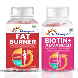 Dr. Morepen Biotin+ Advanced (60 Tablets) and Fat Burner (60 Tablets)
