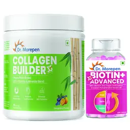 Dr. Morepen Biotin+ Advanced tablets and Natural Collagen builder (Combo Pack) icon
