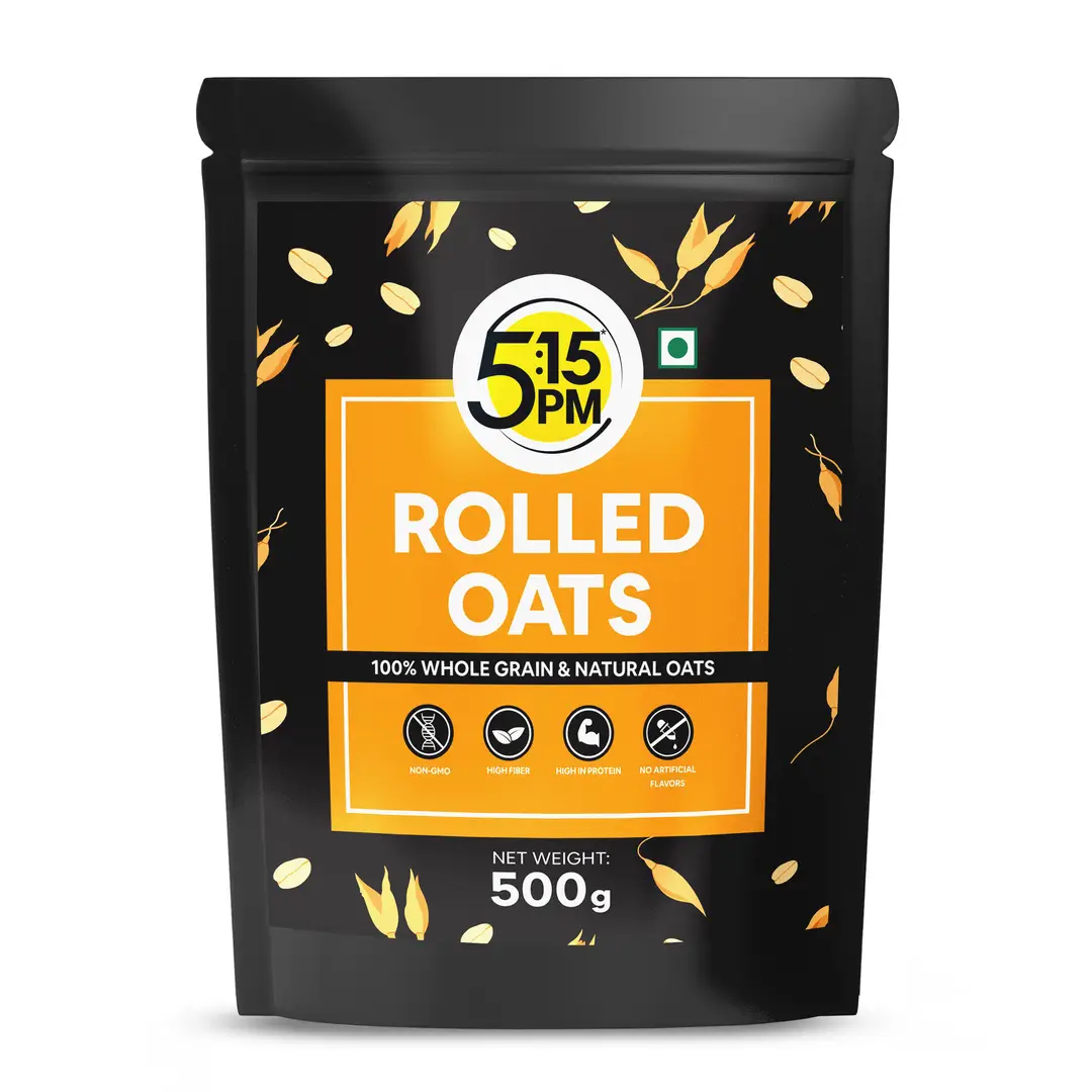 5:15PM Rolled Oats With Rich in Beta Glucans for Healthy Cereal Breakfast and Weight Loss - 500 gm