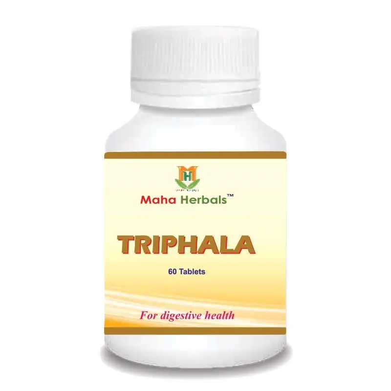 Maha Herbals - Triphala Tablets - With Terminalia chebula - For Digestive Health - Pack of 1(60 Tablets)