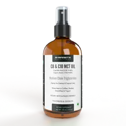 Sharrets C8 C10 MCT oil 90 ml Spray - MCT Oil for Weight Loss, Heart & Brain Health