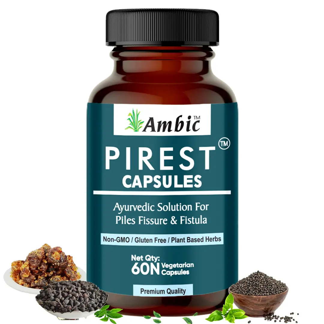 Ambic Wellness Pirest for Piles Fissure and Fistula - Pack of 1 (60Capsules)