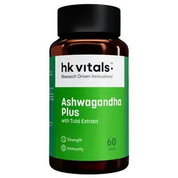 HK Vitals Ashwagandha Extract (500 mg) for Muscle Strength, Energy and Immunity Booster