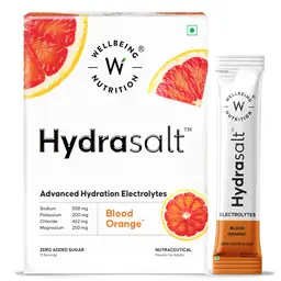 Wellbeing Nutrition HydraSalt Electrolyte Drink with Zero Added Sugar, 5 Electrolytes & 3 Vitamins for Instant Hydration, Energy, Performance and Recovery