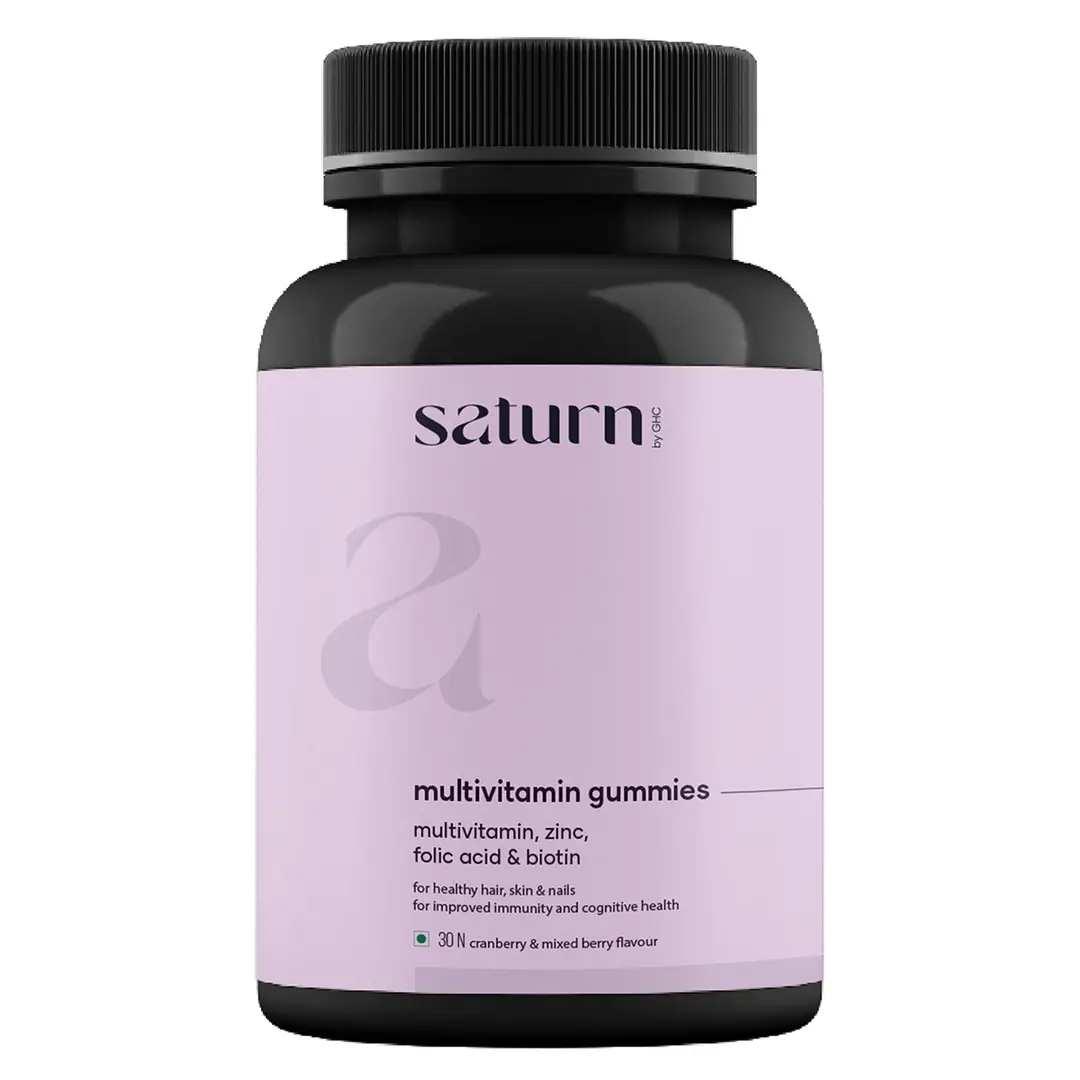 DSC Saturn by GHC Multivitamin Gummies, Promotes Thick Hair & Restores Skin Glow (30 No) - Pack of 1 (30 Gummies)