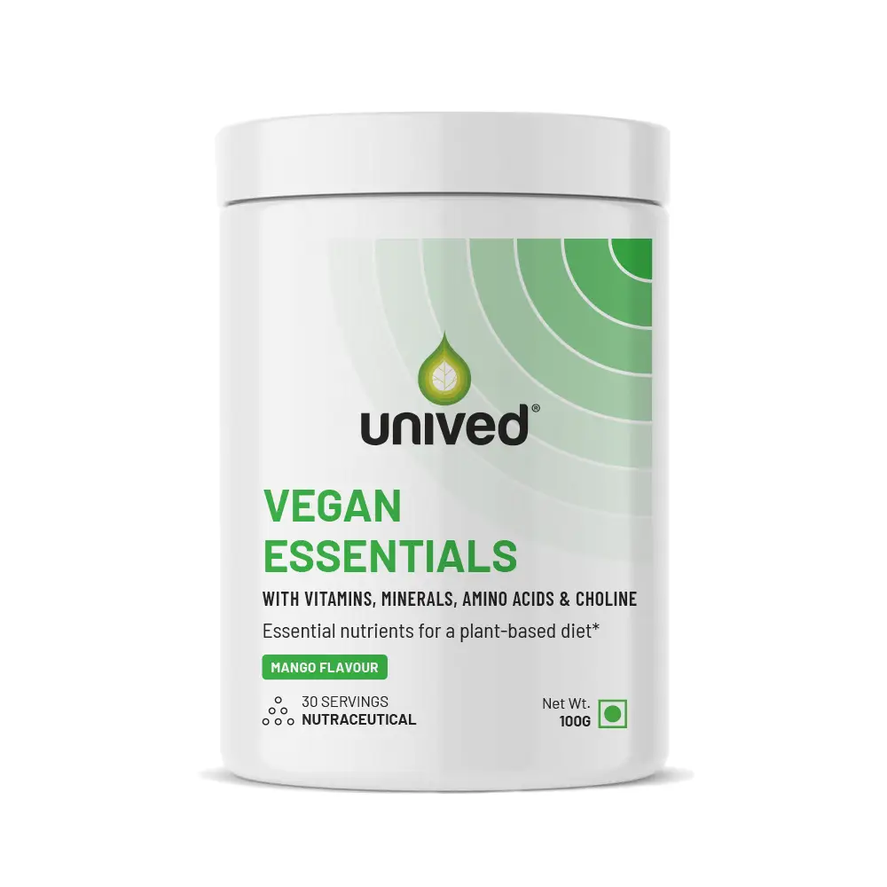 Unived Vegan Essentialsfor Metabolism And Overall Wellness - Unflavoured (100 gm)
