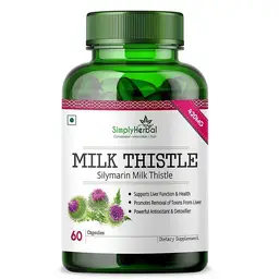 Simply Herbal Milk Thistle Liver Detox Supplement -Enriched With Powerful Antioxidants Promotes Healthy Liver Function for Men & Women- 60 Capsules icon