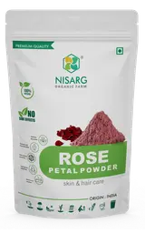 Nisarg Organic Red Rose Petals Powder with Rich Nutrients for Hair Care icon