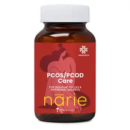 ZEROHARM Narie PCOS/PCOD Care tablets | Hormonal balance, regular periods, weight management, reduced hormonal acne & facial hair | High energy & better mood | 60 Veg tablets icon