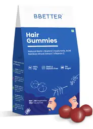 BBETTER Hair Gummies with Natural Biotin, Brahmi, Hyaluronic Acid, Bamboo Shoot & Green Amla icon