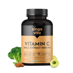 Zingavita -  High Potency Vitamin C With Natural Amla & Zinc, Immunity Booster, Antioxidants and Skin Care -  For Men & Women - 60 Veg Tablets icon
