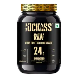 Kickass - Raw Whey Concentrate - with Lactase, Cellulase, Lipase - for strength and stamina icon