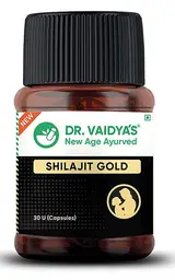 Dr. Vaidya's Shilajit Gold | 30 capsules | Ayurvedic Shilajit capsules for Men | Helps Improve Strength, Stamina & Energy icon