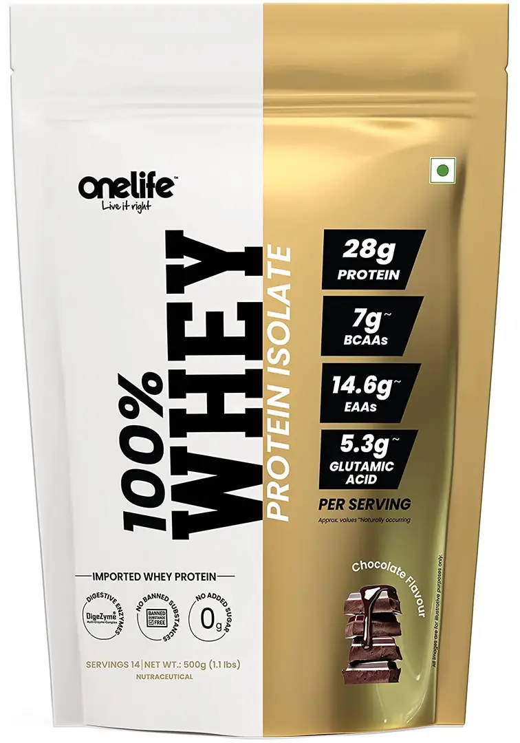 Onelife 100% Whey Protein Isolate Chocolate - 500 gm
