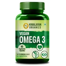 Himalayan Organics Omega 3 6 9 Vegan Natural Nutrition Supplement for Muscle, Bone , Heart & Skin - 60 Capsules icon