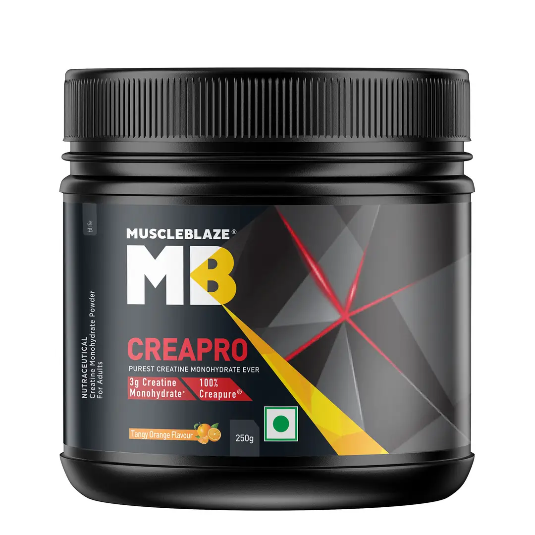 MuscleBlaze CreaPRO Creatine with Creapure®️ Powder from Germany - Tangy Orange,250 gm