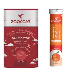 Zaocare Daily Detox (30 Gummies) & Vitamin C & Zinc (15 Effervescent Tablets) icon