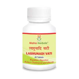 Maha Herbals -  Lashunadi Vati - With Talispatra - For Diarrhea, Dyspepsia, and Intestinal disorders icon