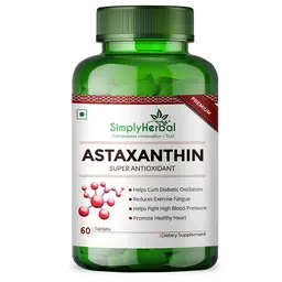 Simply Herbal Astaxanthin Supplement Tablets to Promote Healthy Skin & Muscle Health Also Support Heart Function & Immunity- 60 Tablets icon