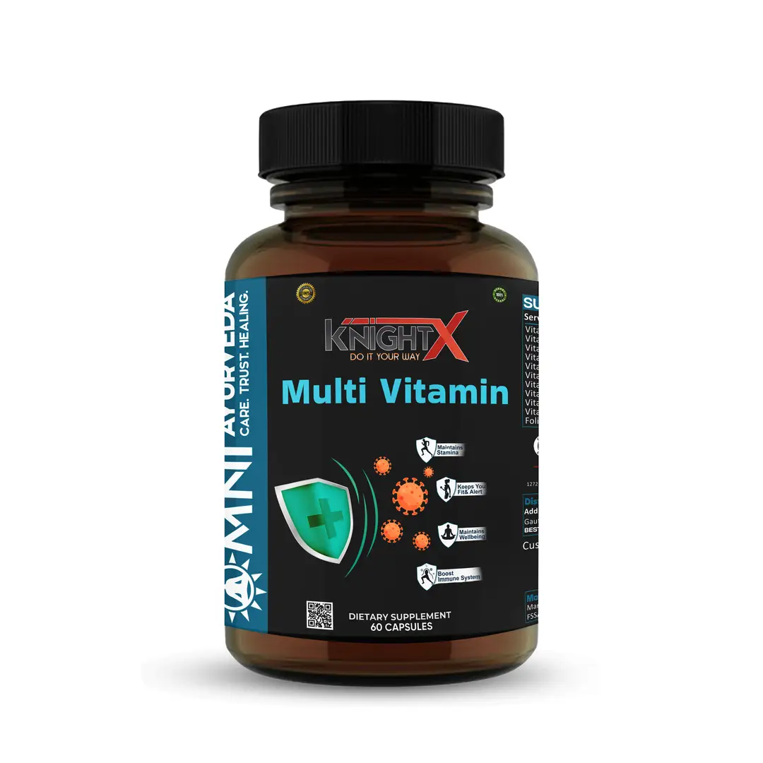 KnightX - High Potency Multivitamin Capsules - With Iron 800mg Boost Immunity - 60 Capsules - Pack of 1 (60 Capsules)