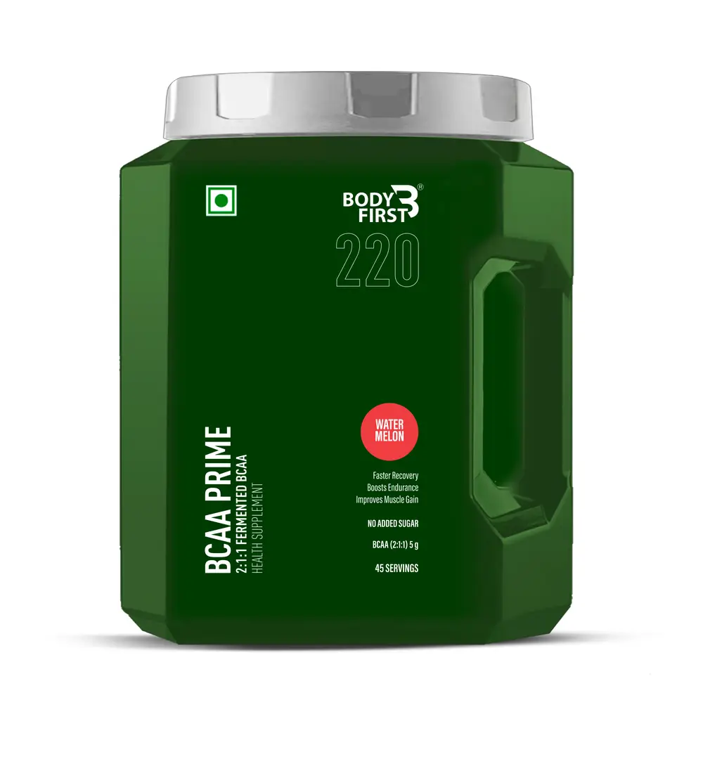 Bodyfirst BCAA PRIME - Fast Recovery, Boosts endurance and improves muscle gain - 45 Serving - 300 gm - Watermelon