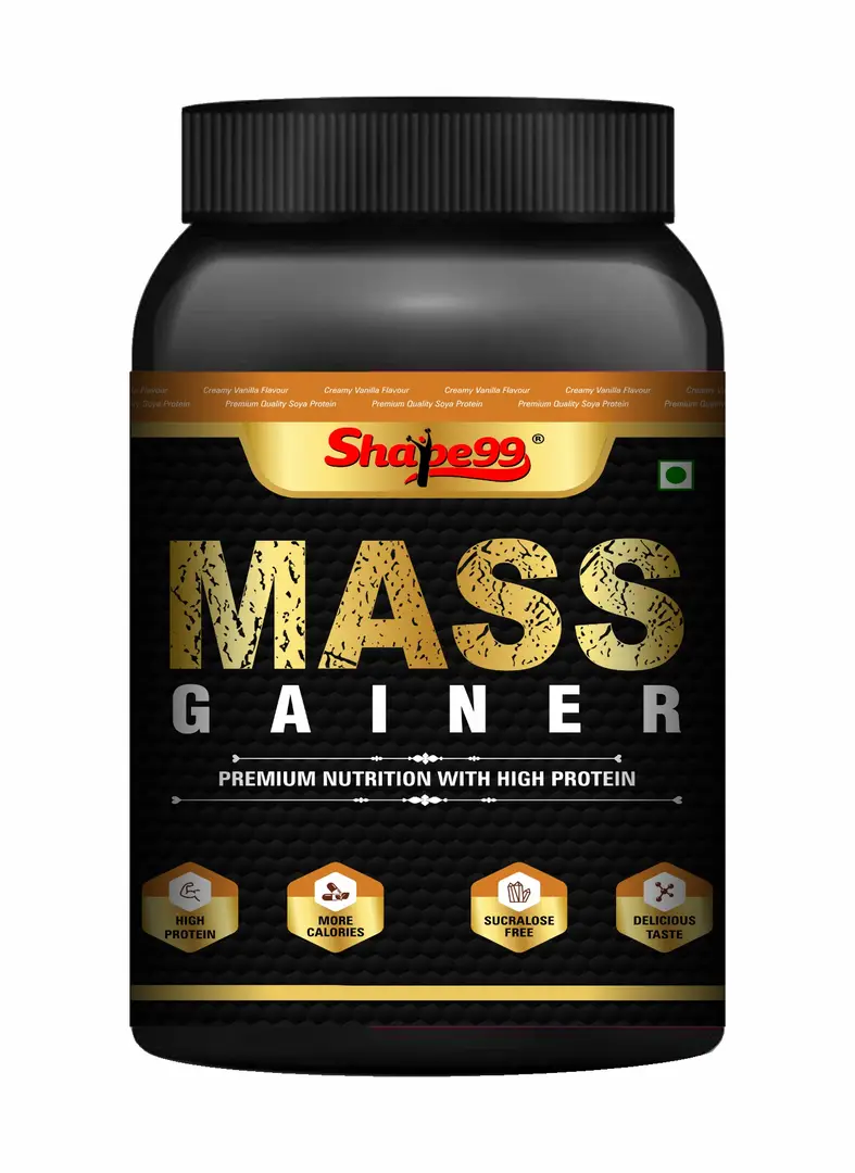 Shape99 - Mass Gainer | Vanilla flavor Protein Powder for men and women - Creamy Vanilla (1 Kg)