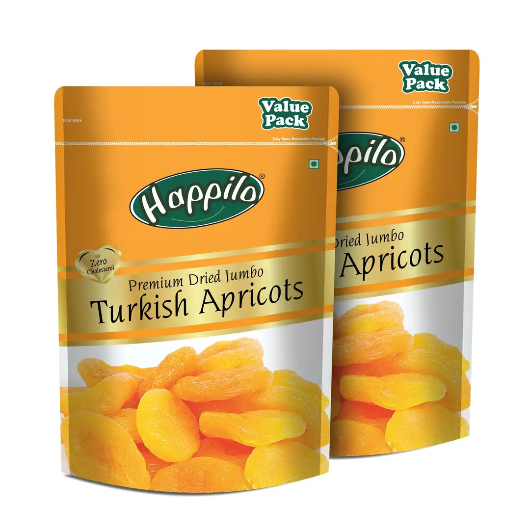 Happilo Premium Dried Turkish Apricots - Pack of 2 (2000 gm)
