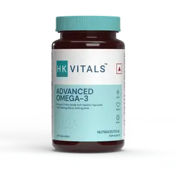 HealthKart -  HK Vitals Advanced Omega 3, 1000 mg Omega 3 with 360 mg EPA & 240 mg DHA, Double Strength Fish Oil Supplement, for Brain, Heart and Joint Health, 90 Capsules icon