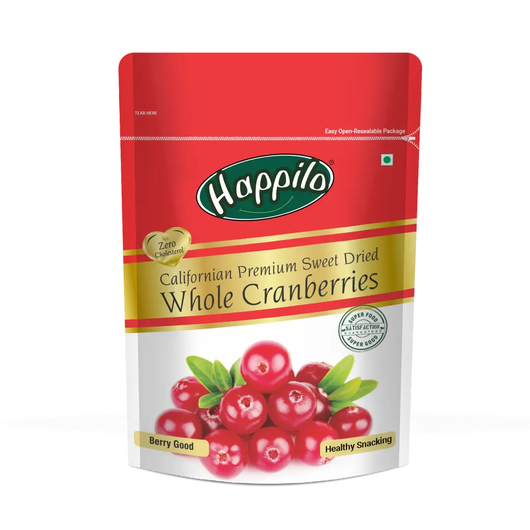 Happilo Premium Californian Whole Cranberries - Pack of 1 (200 gm)