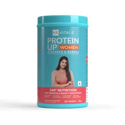 HealthKart - HK Vitals ProteinUp Women, Triple Blend Whey Protein with Collagen & Biotin, for Better Skin, Hair, Strength & Energy (Chocolate, 400 g / 0.88 lb) icon