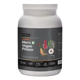 Kapiva Men's Vegan Protein - Chocolate Flavor with 22.14g Protein per Scoop | Plant-Based Protein with 25 Vitamins, Minerals & Ayurvedic Herbs - 1KG icon