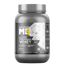 MuscleBlaze Biozyme Performance Whey Protein - with Whey Protein Concentrate, Cocoa Powder for Aiding in Lean Mass Gain